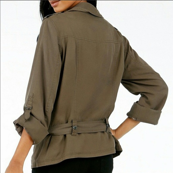 NWT Blank NYC Zipper Moto Jacket- Green - Picture 3 of 7